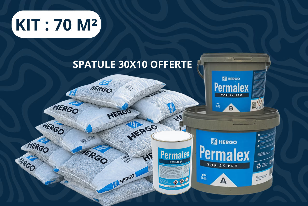 KIT - Tapis de pierre (70 M²) - Piéton - 8mm