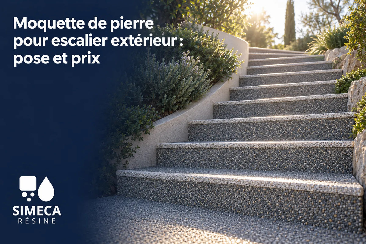 Moquette de pierre pour escalier extérieur : pose et devis
