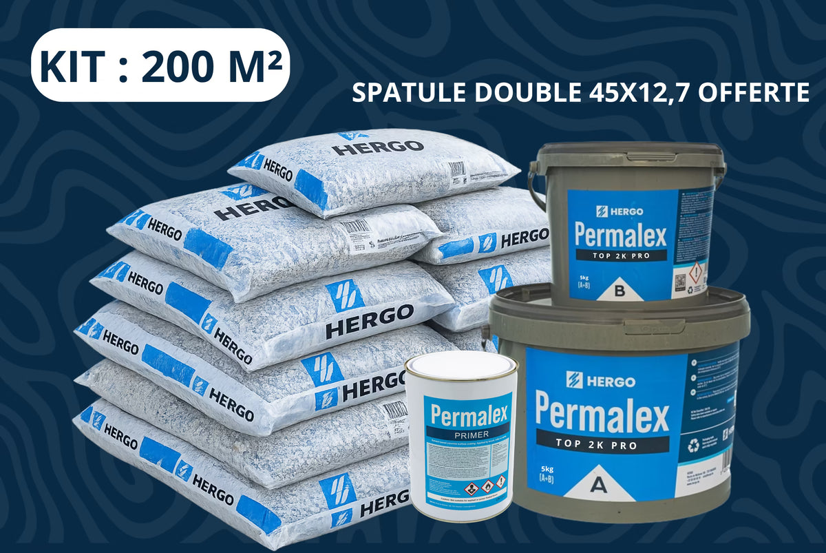 KIT - Tapis de pierre (200 M²) - Piéton - 8mm