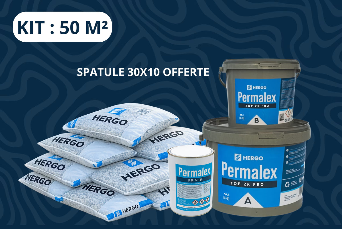 KIT - Tapis de pierre (50 M²) - Piéton - 8mm